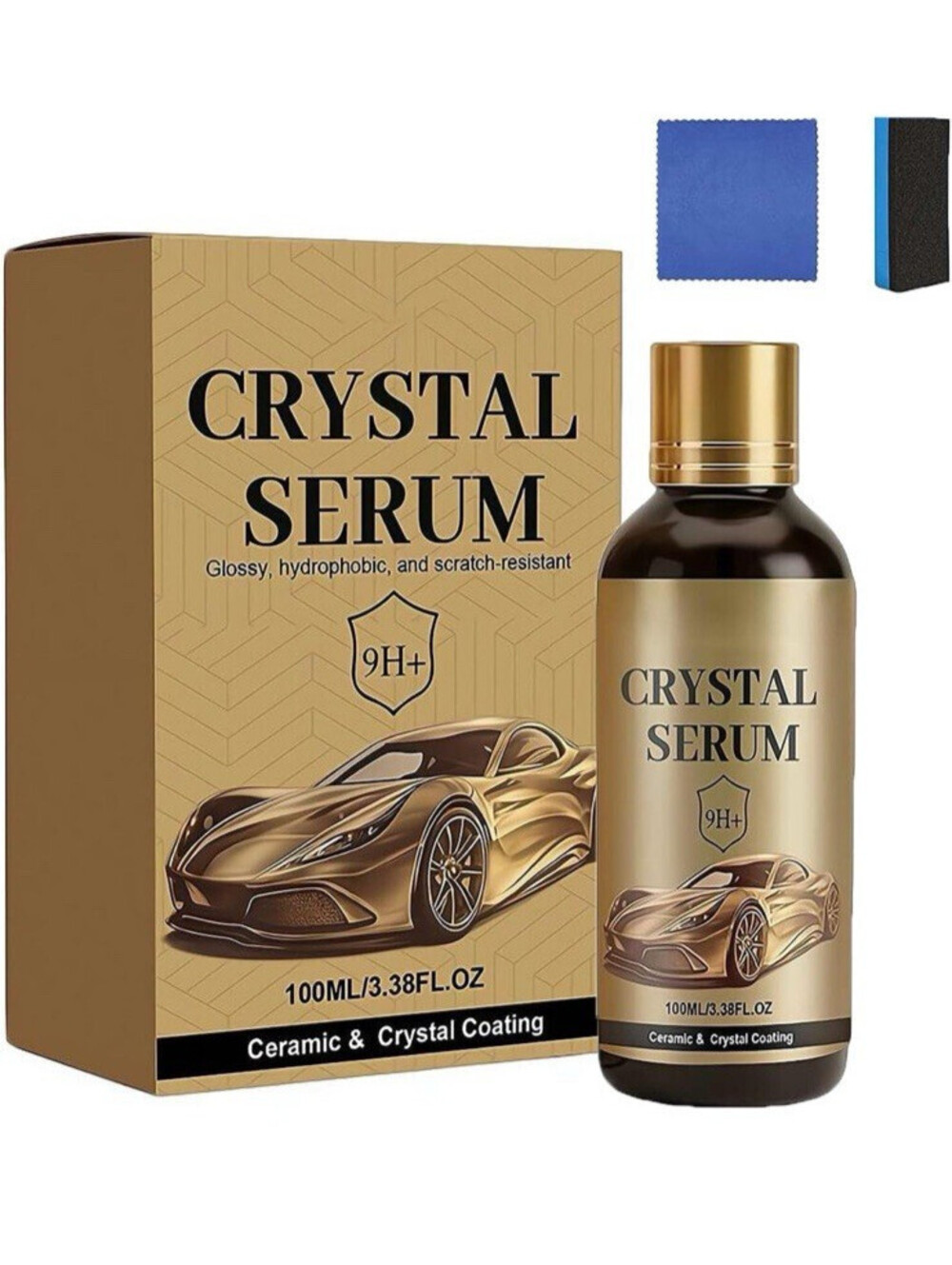 9H+ Ceramic Coating Crystal Serum Car Paint Scratch Repair Hydrophobic 100ml NEW